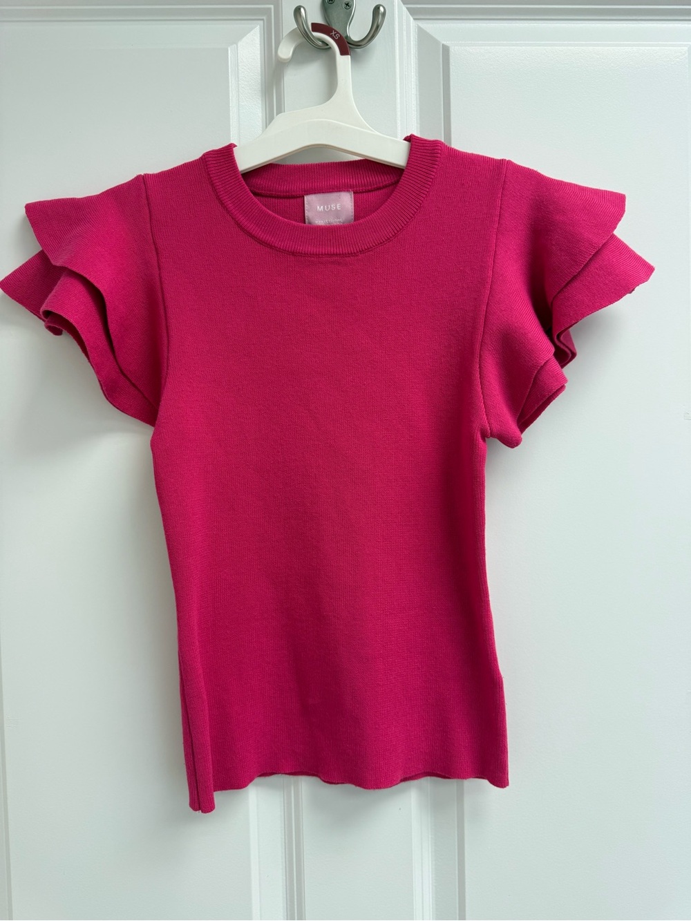 Muse Ruffle Sleeve Knit Top Size XS